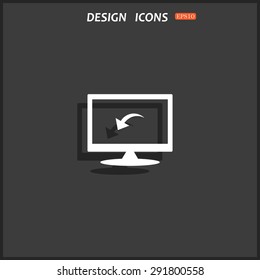 arrow indicates the direction. icon. vector design