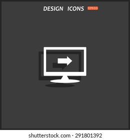 arrow indicates the direction. icon. vector design
