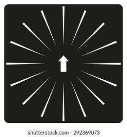 arrow indicates the direction. icon. vector design