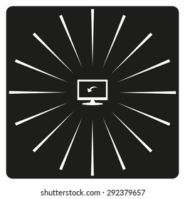 arrow indicates the direction. icon. vector design