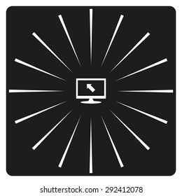 arrow indicates the direction. icon. vector design