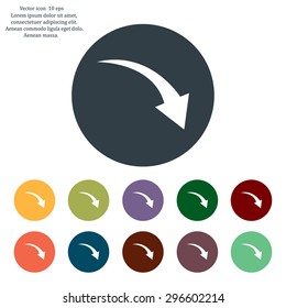 arrow indicates the direction. icon. vector design