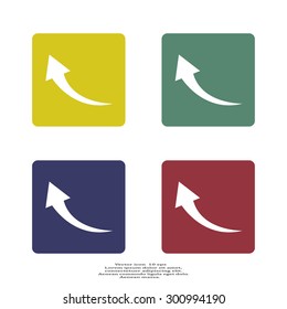 arrow indicates the direction. icon. vector design