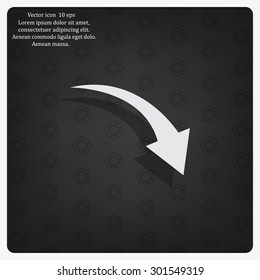 arrow indicates the direction. icon. vector design