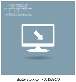 arrow indicates the direction. icon. vector design