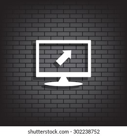 arrow indicates the direction. icon. vector design