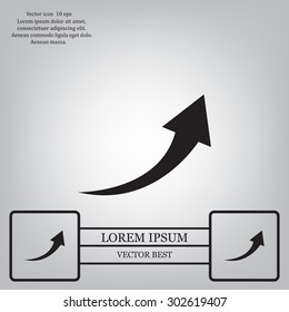 arrow indicates the direction. icon. vector design