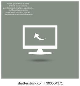 arrow indicates the direction. icon. vector design