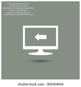 arrow indicates the direction. icon. vector design