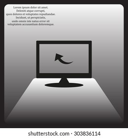 arrow indicates the direction. icon. vector design