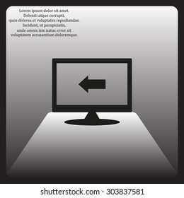 arrow indicates the direction. icon. vector design