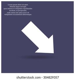 arrow indicates the direction. icon. vector design