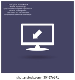arrow indicates the direction. icon. vector design
