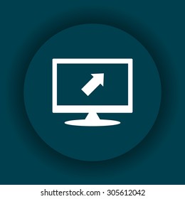 arrow indicates the direction. icon. vector design