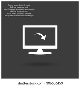 arrow indicates the direction. icon. vector design