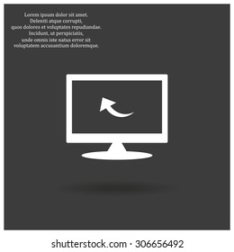 arrow indicates the direction. icon. vector design