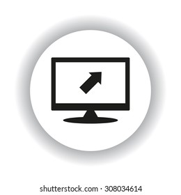 arrow indicates the direction. icon. vector design