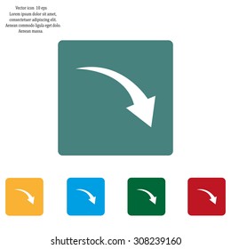 arrow indicates the direction. icon. vector design