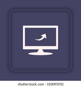 arrow indicates the direction. icon. vector design