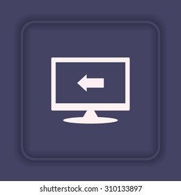arrow indicates the direction. icon. vector design