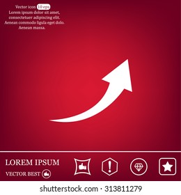 arrow indicates the direction. icon. vector design
