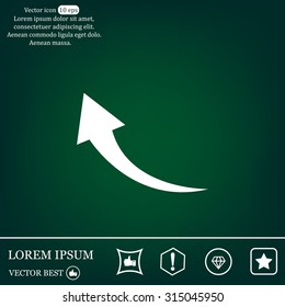 arrow indicates the direction. icon. vector design