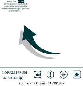 arrow indicates the direction. icon. vector design