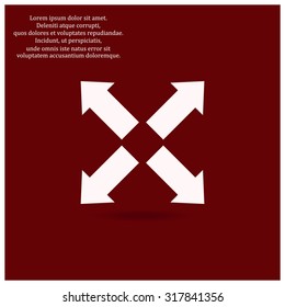 arrow indicates the direction. icon. vector design