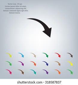 arrow indicates the direction. icon. vector design