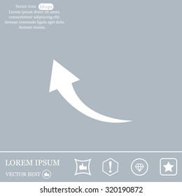 arrow indicates the direction. icon. vector design