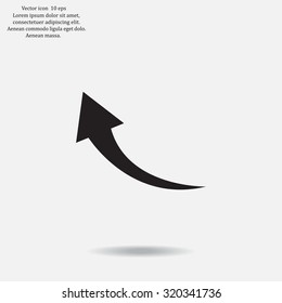 arrow indicates the direction. icon. vector design