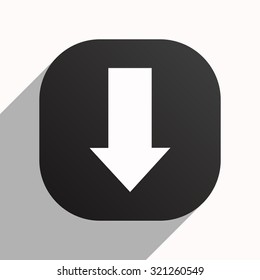 arrow indicates the direction. icon. vector design, black button for Mobile Applications
