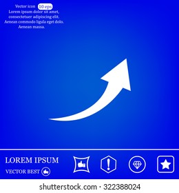 arrow indicates the direction. icon. vector design