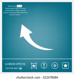 arrow indicates the direction. icon. vector design