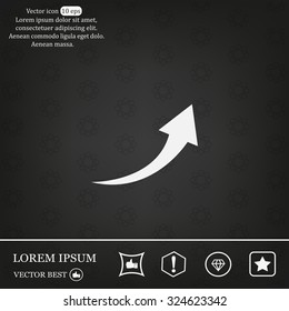 arrow indicates the direction. icon. vector design