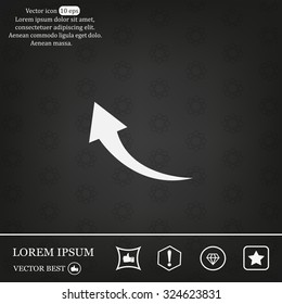 arrow indicates the direction. icon. vector design