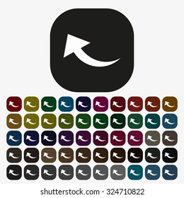 arrow indicates the direction. icon. vector design