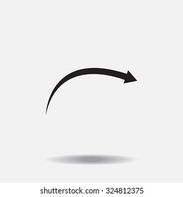 arrow indicates the direction. icon. vector design