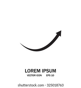 arrow indicates the direction. icon. vector design
