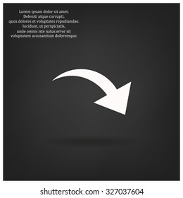 arrow indicates the direction. icon. vector design