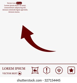 arrow indicates the direction. icon. vector design