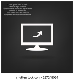 arrow indicates the direction. icon. vector design