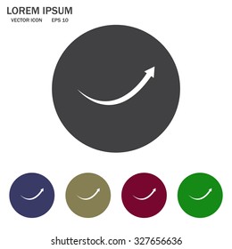 arrow indicates the direction. icon. vector design