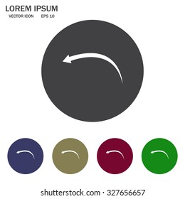 arrow indicates the direction. icon. vector design