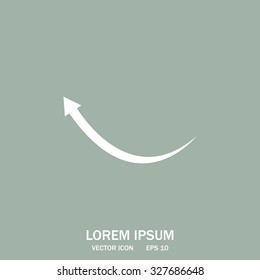 arrow indicates the direction. icon. vector design