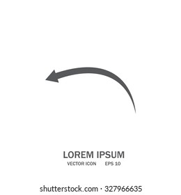 arrow indicates the direction. icon. vector design