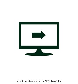 arrow indicates the direction. icon. vector design