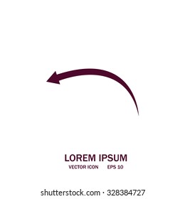arrow indicates the direction. icon. vector design