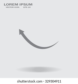 arrow indicates the direction. icon. vector design