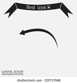 arrow indicates the direction. icon. vector design